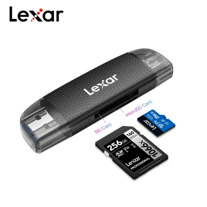 Lexar® Dual-Slot USB-A/C Reader - Image 1