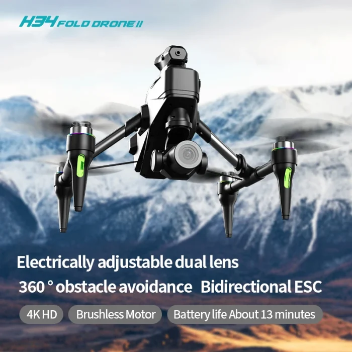 H34 Drone 4K HD Dual Camera With Smart Remote - Image 3