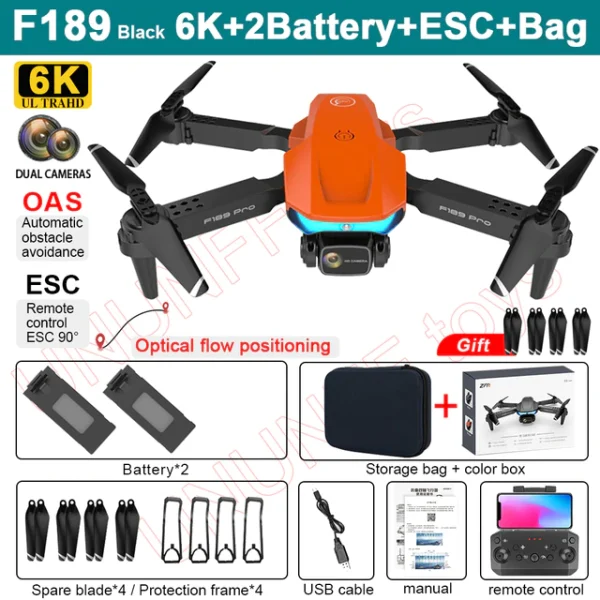2022-NEW-F189-PRO-Drone-4K-HD-ESC-Camera-with-WIfi-FPV-Collapsible-Avoidance-Obstacle-Rc.jpg_640x640.webp F189 Pro - Image 2