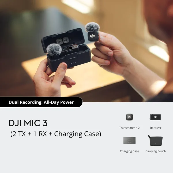 DJI Mic 3 (2 TX + 1 RX + Charging Case) - Image 6