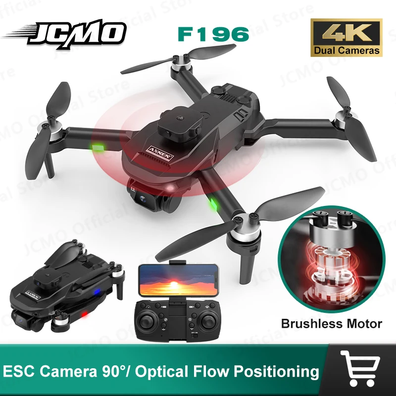F196-Mini-Drone-Brushless-Motor-HD-Dual-Camera-Dron-Optical-Flow-Obstacle-Avoidance-Foldable-RC-Quadcopter.webp F196 (Offier Price) - Image 1