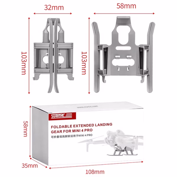 DJI Mini 4 pro Landing Gear - Image 4