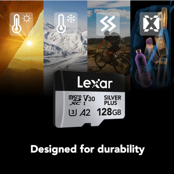 Lexar 128 gb Silver Plus MicroSD Card (Original) - Image 2