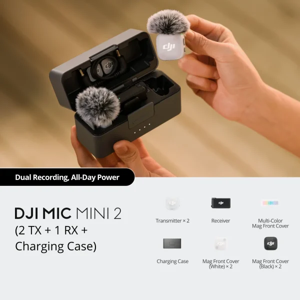 DJI Mic Mini 2 (2 TX + 1 RX + Charging Case) - Image 2