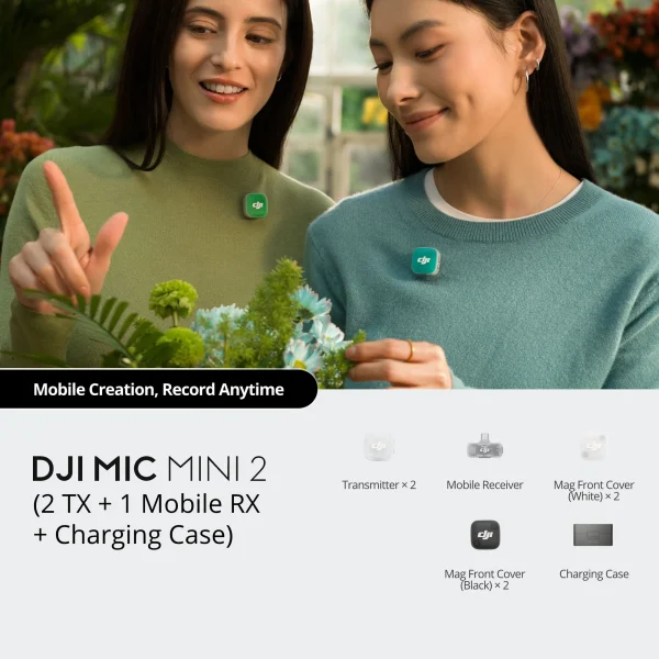 DJI Mic Mini 2 (2 TX + 1 Mobile RX + Charging Case) - Image 2