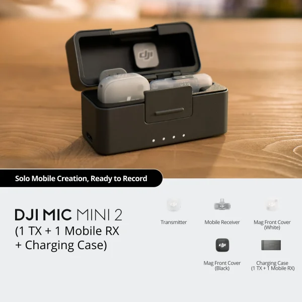 DJI Mic Mini 2 (1 TX + 1 Mobile RX + Charging Case) - Image 2