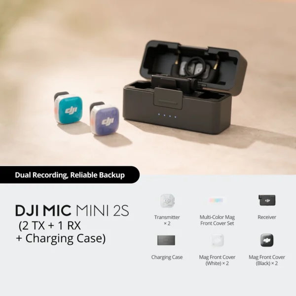 DJI Mic Mini 2S (2 TX + 1 RX + Charging Case) - Image 2