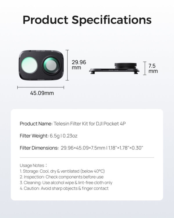 Telesin Wide-angle Lens for Pocket 4P - Image 6